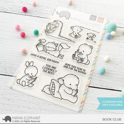 Mama Elephant Clear Stamps - Book Club